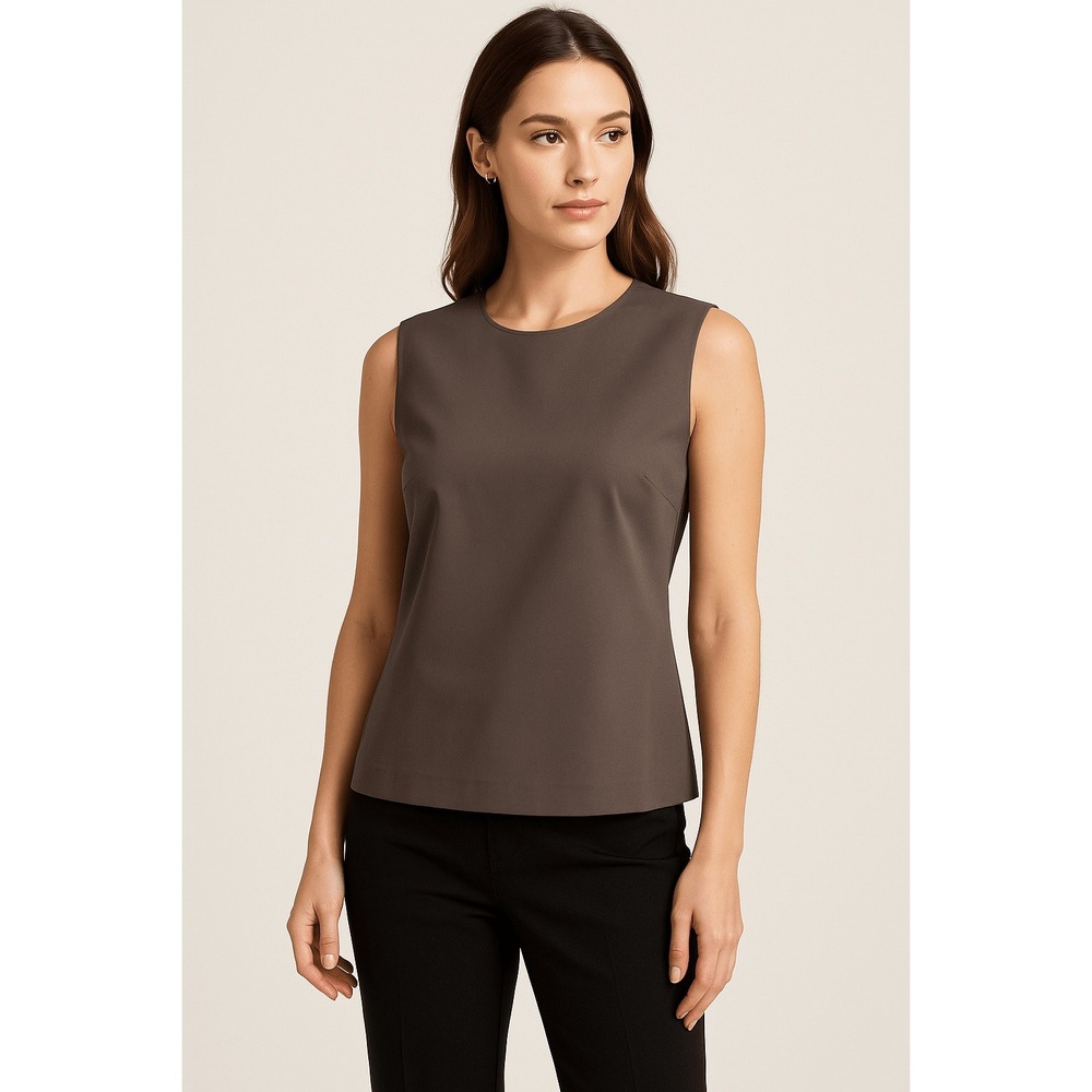 Prada - Woman Sleevesless Brown Top - Size: 44 - US Medium